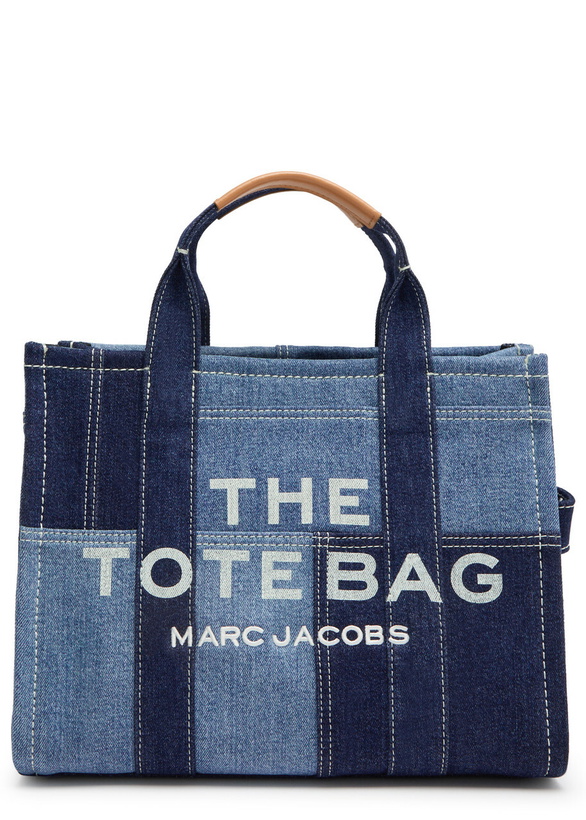 Photo: Marc Jacobs The Tote Medium Denim Tote - Blue/Navy - One Size