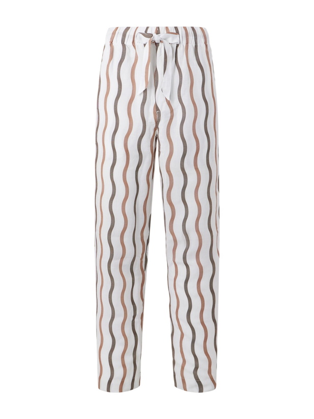 Photo: Frescobol Carioca - La Marzocco Delfino Striped Tencel® and Linen-Blend Pyjama Bottoms - Neutrals