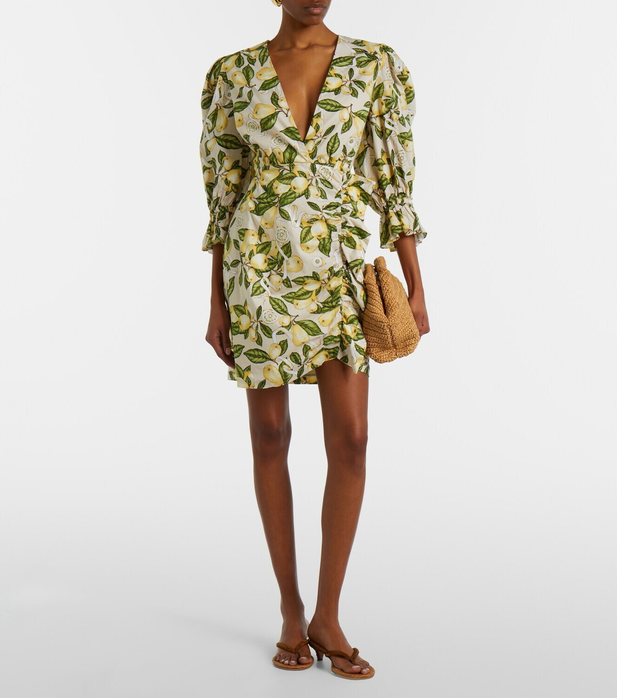 Adriana Degreas Printed cotton-blend minidress