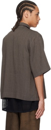 Aviva Jifei Xue Gray Short Sleeve Boxy Shirt