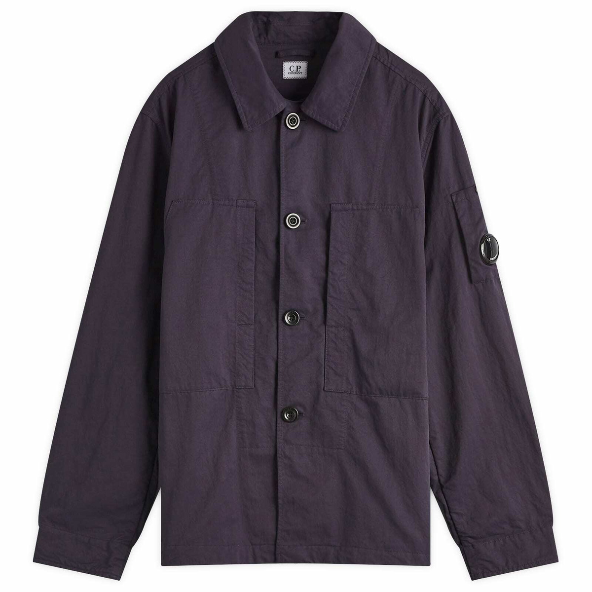 C.P. Company Men's Diagonal Flatt Nylon Overshirt in Nightshade