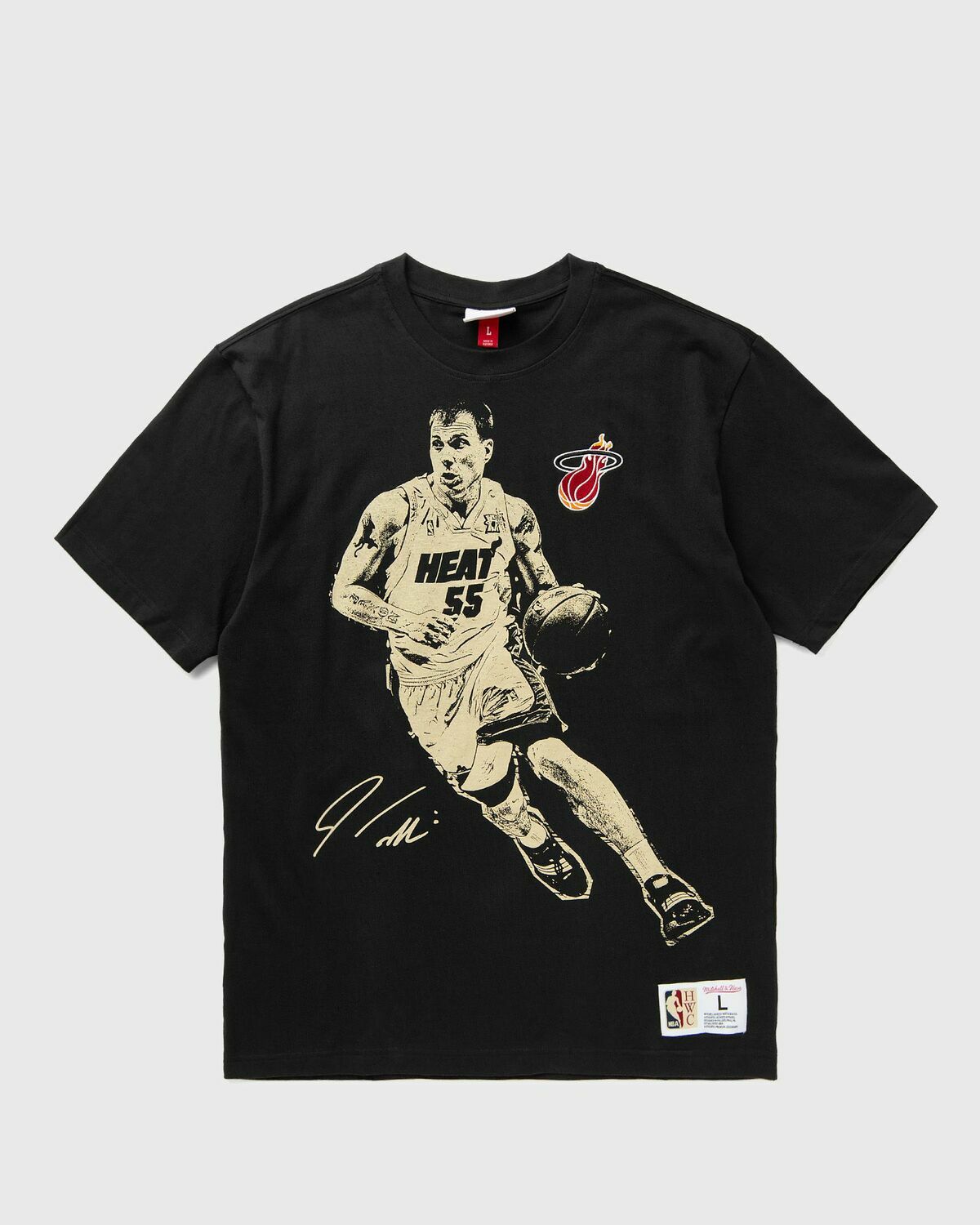 Mitchell & Ness NBA BLOCKBUSTER SS PLAYER TEE VINTAGE LOGO MIAMI HEAT JASON WILLIAMS Black Mens Shortsleefe