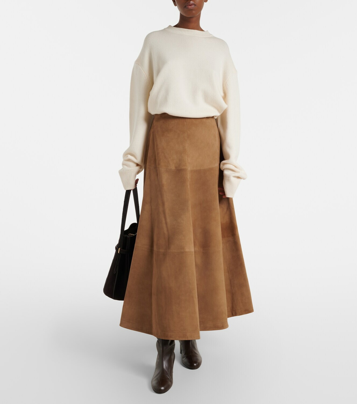 Altuzarra Varda suede midi skirt