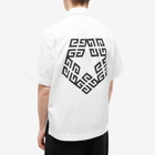 Givenchy Men's Short Sleeve 4G Star Logo Shirt in White