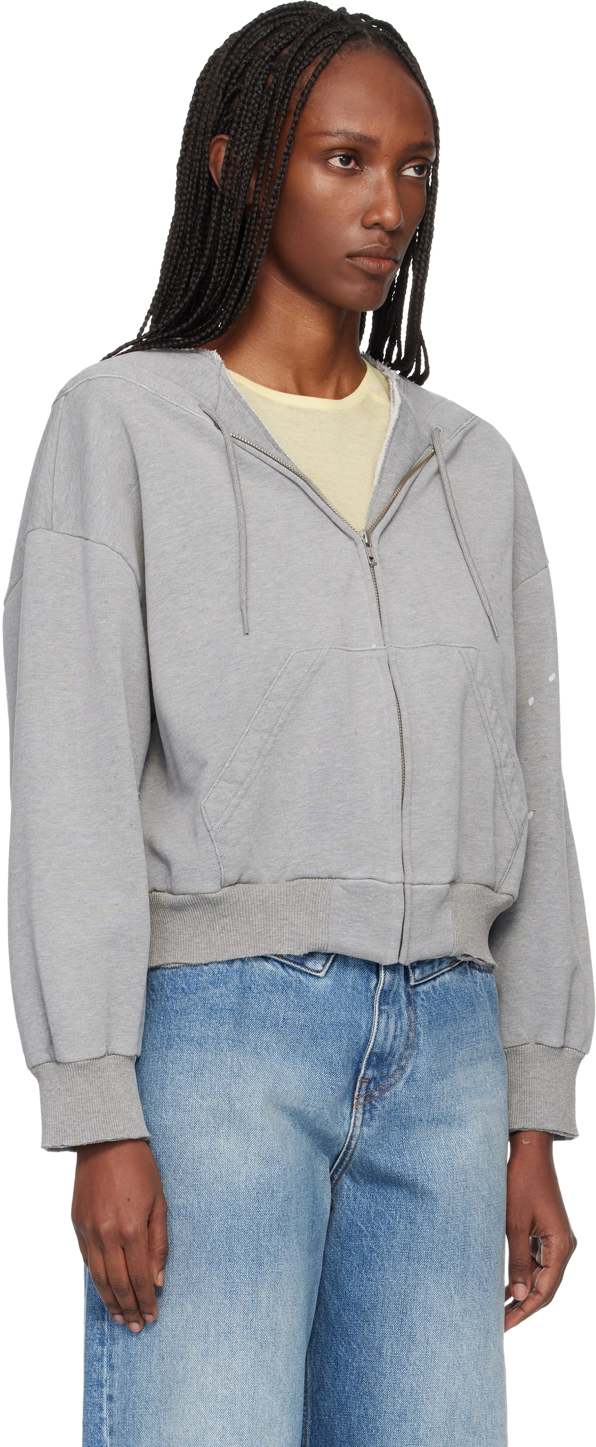 MM6 Maison Margiela Gray Unbrushed Cotton Sweatshirt