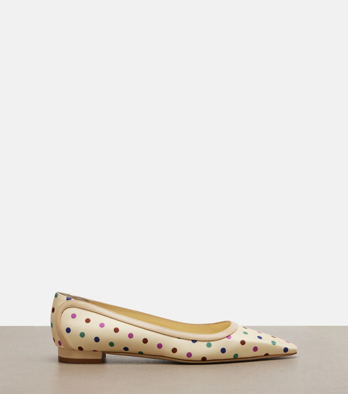Manolo Blahnik Filotas leather-trimmed polka-dot ballet flats