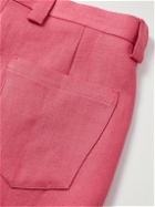 UMIT BENAN B - Straight-Leg Linen Shorts - Pink