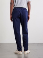 Brunello Cucinelli - Tapered Cotton, Cashmere and Silk-Blend Jersey Sweatpants - Blue