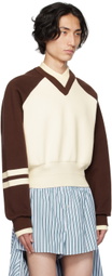 Meryll Rogge Brown & Off-White Layered Sweater