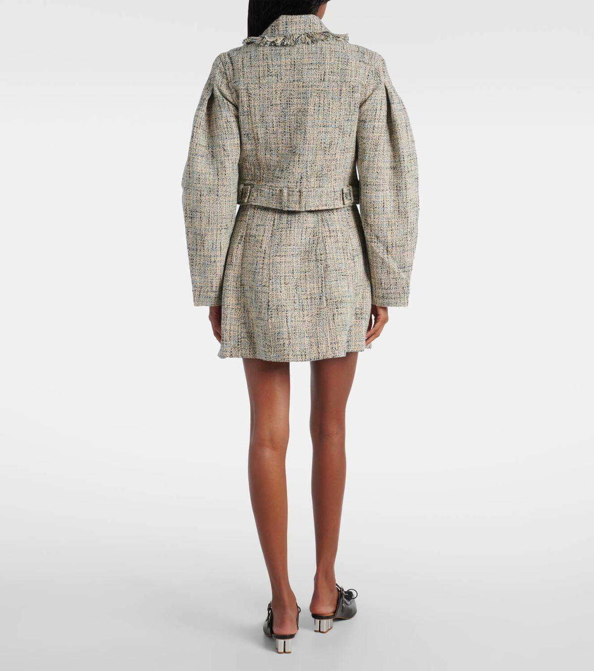 【Ganni】 Cropped cotton tweed jacket Ganni Cropped cotton tweed jacket GANNI