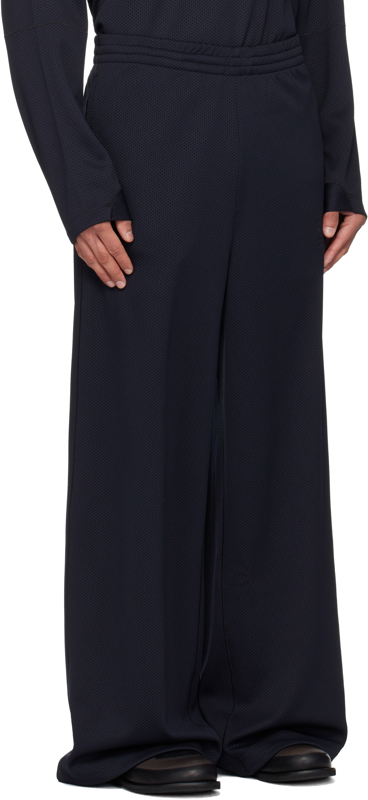 MM6 Maison Margiela Black Salomon Edition Mesh Sweatpants