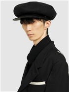 YOHJI YAMAMOTO - Belted 8-panel Wool Casquette Hat
