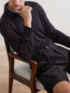 Massimo Alba - Raya Striped Cotton-Jersey Polo Shirt - Blue