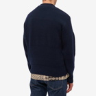 Anonymous Ism Men's Randome Knit Mock Neck Knit in Navy