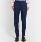 Canali - Navy Slim-Fit Tapered Stretch-Cotton Suit Trousers - Men - Navy