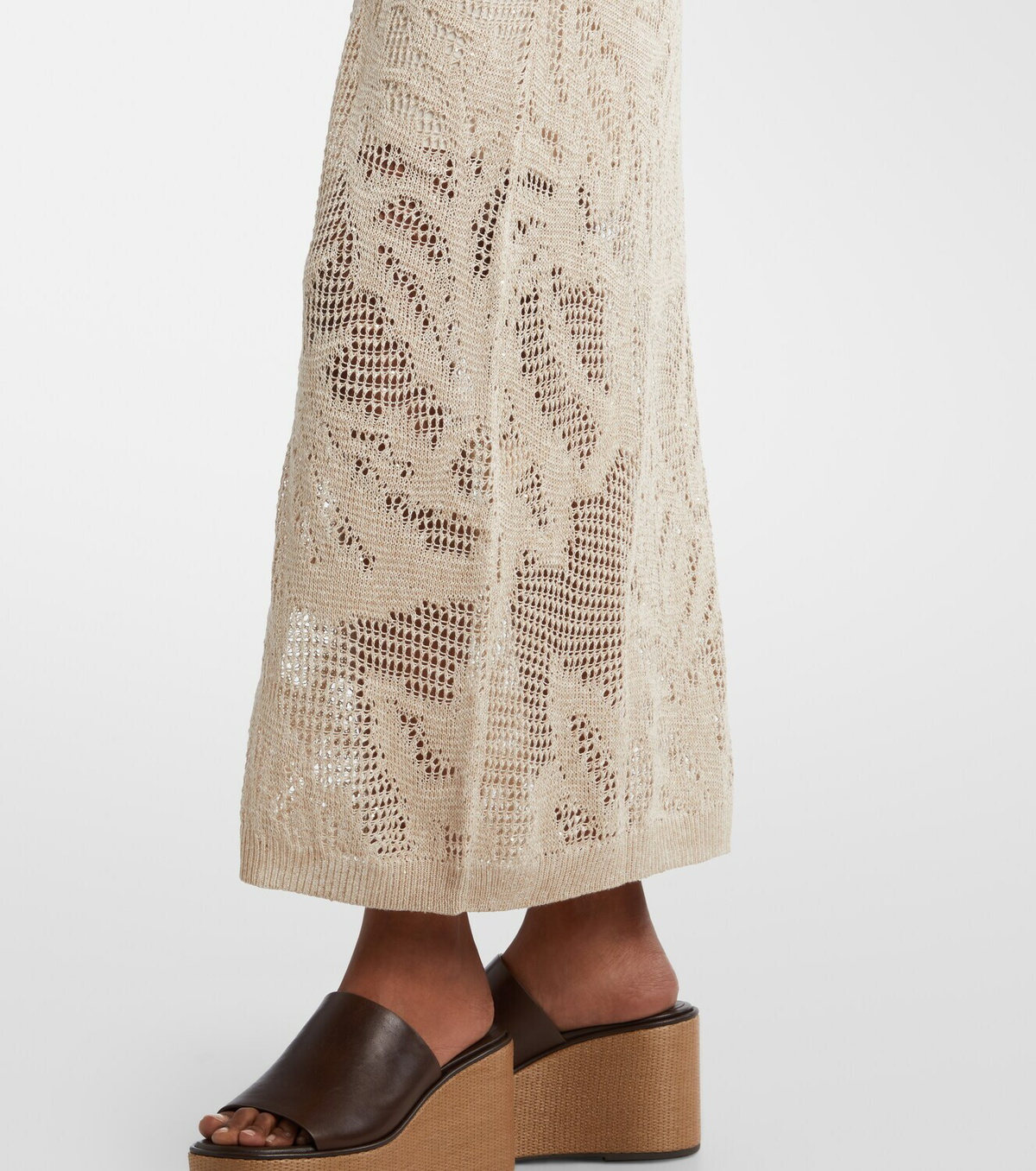 Brunello Cucinelli Dazzling Water Lillies knitted midi dress