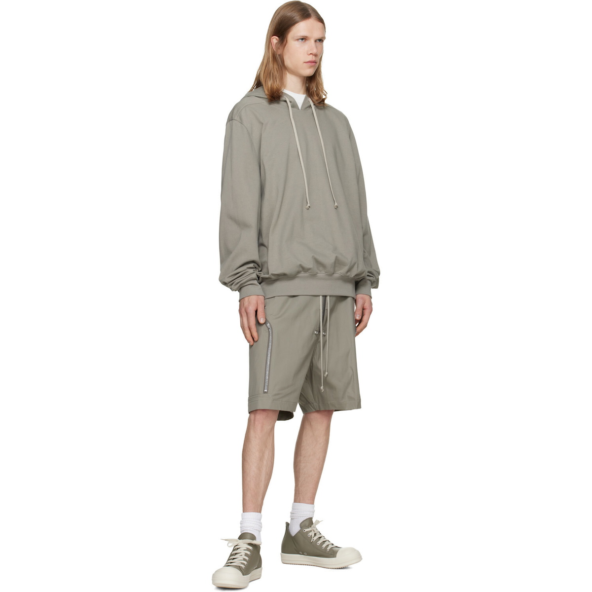 Rick Owens Taupe Tower Low Sneaks Sneakers