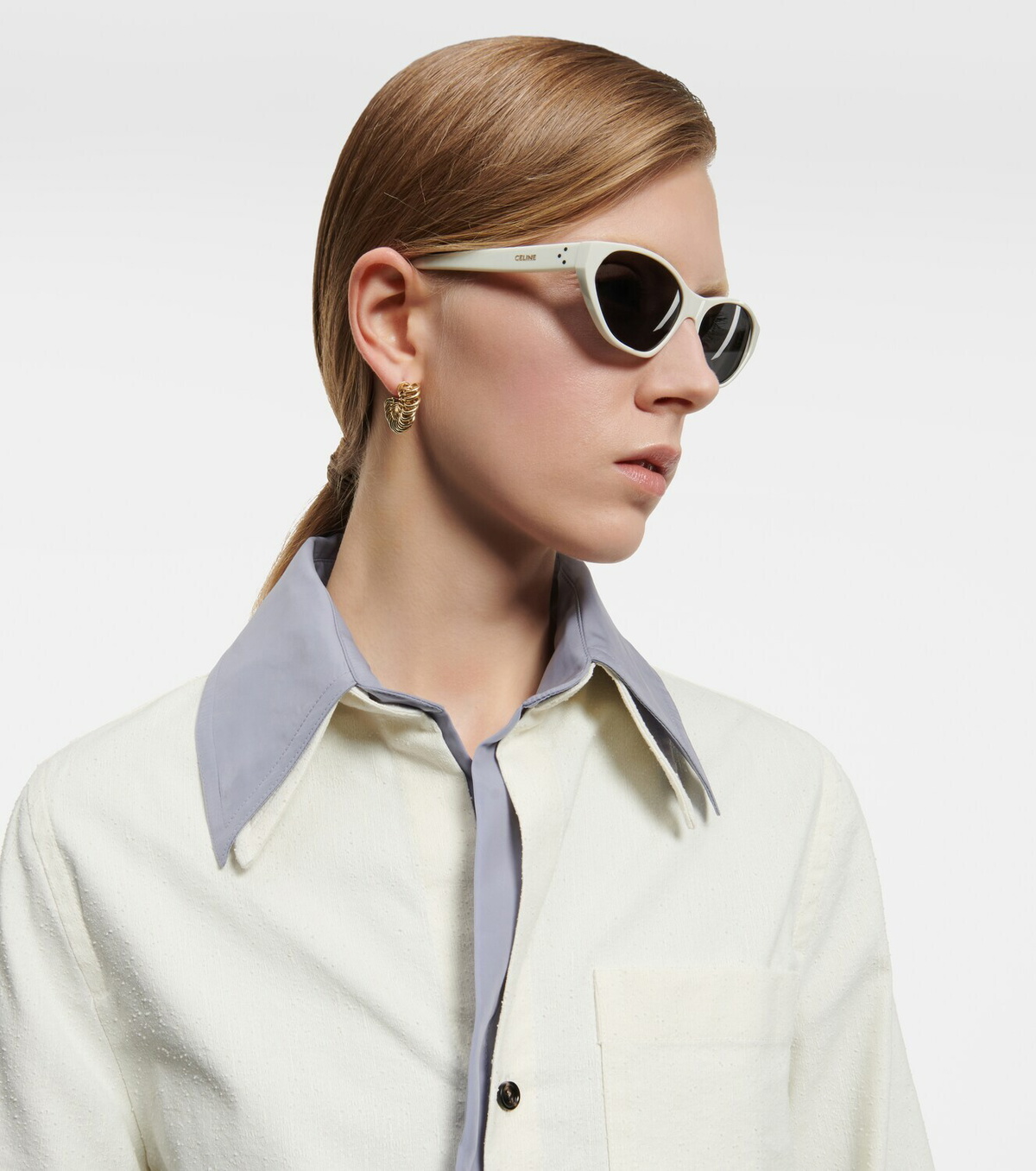 サングラス Celine Eyewear Cat-eye sunglasses Cat-eye sunglasses in white - Celine Eyewear | Mytheresa
