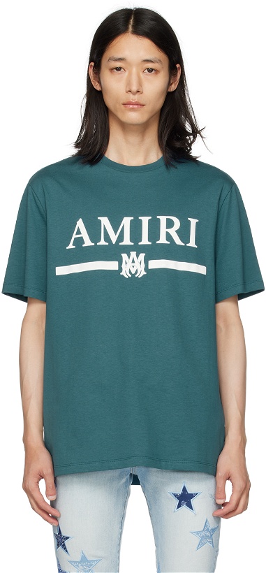 Photo: AMIRI Blue M.A. Bar T-Shirt