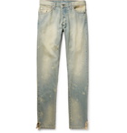 Rhude - Skinny-Fit Distressed Denim Jeans - Men - Light denim