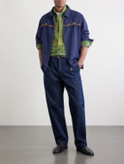 Kartik Research - Pataudi Checked Silk Shirt - Green