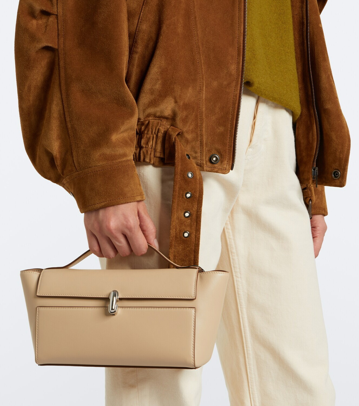 Savette Symmetry Trapeze Small leather top-handle bag