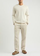 Rag & Bone Harvey Panelled Cotton Jumper Ivory