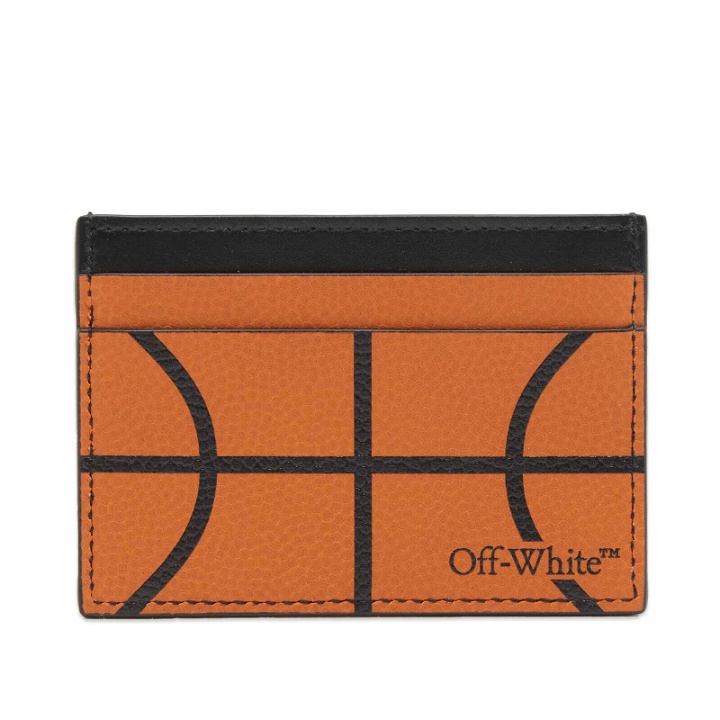 Photo: Off-White Men's Basket Ball Card Holder in Orange/Black