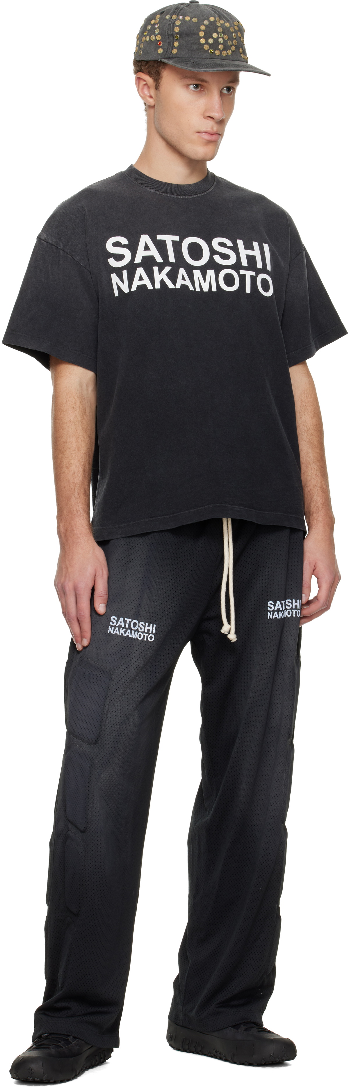 Satoshi Nakamoto Black Stencil Logo T-shirt