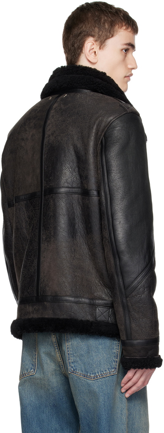 Golden Goose Black Zip Shearling Jacket Golden Goose Deluxe