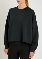 Nike Cropped Jersey Sweatshirt Black Grey
