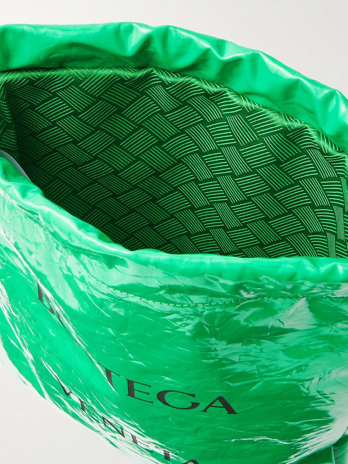 Bottega Veneta - Logo-Print Crinkled Coated-Shell Tote Bag