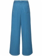 THE ROW Chan Velvet Mid Rise Wide Pants