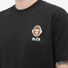 Men's AAPE Aaper Kilo Basic One Point T-Shirt in Black