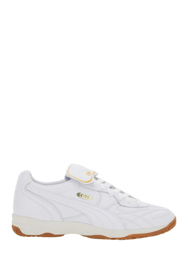 Photo: Puma king White Sneakers With Formstrip Logo Detail On The Side And Logo Patch On The Tongue In Leather Unisex
