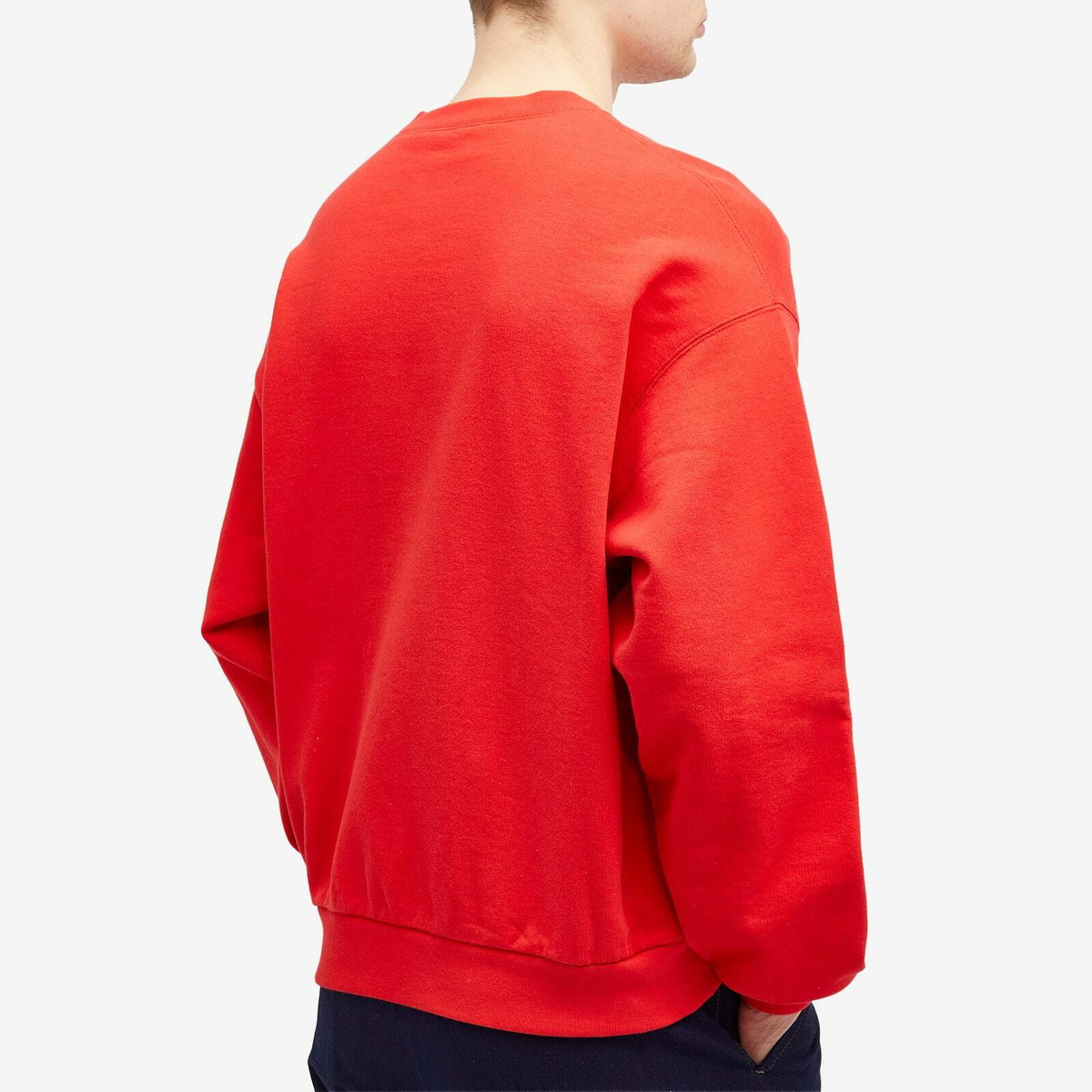 Gucci Men's College Logo Crew Neck Sweat in Live Red
