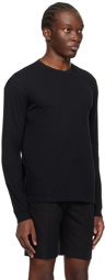 AURALEE Black Seamless Long Sleeve T-Shirt