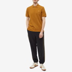 Fred Perry Authentic Men's One Button Polo Shirt in Dark Caramel