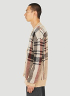 Johnny Plaid Cardigan in Beige