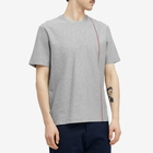 Thom Browne Men's Engineered RWB Stripe T-Shirt in Medium Grey