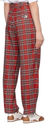 Manors Golf Red Polyester Trousers