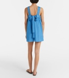 Montce Betsie plaid cotton minidress and scarf set