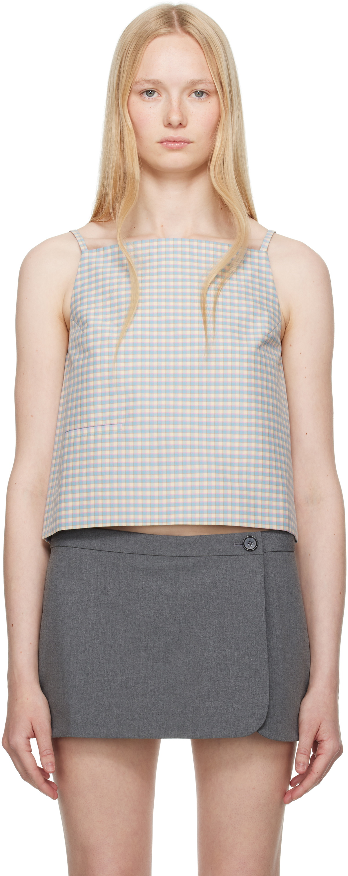 Sandy Liang Blue Cecilia Top