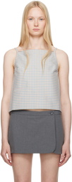 Sandy Liang Blue Cecilia Top