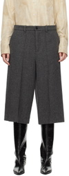 UMBER POSTPAST Gray Wool Bermuda Shorts