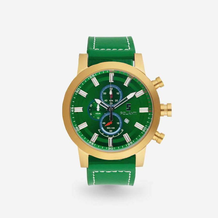 Photo: Polanti Rogue Chronograph Quartz Green Dial Mens Watch RG0001G-YGO