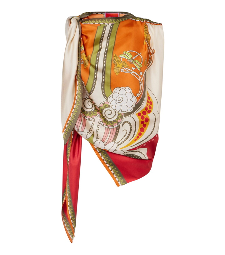 Photo: La DoubleJ Full-On printed silk twill top