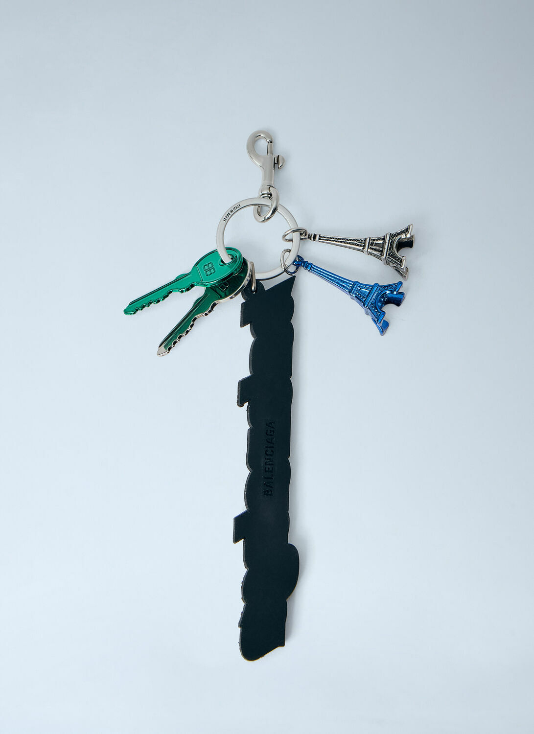 Balenciaga Biker Logo Keychain