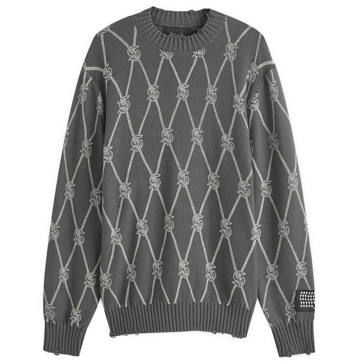 Photo: Ksubi Men's Diamond Dollar Knit Sweatshirt in Grey