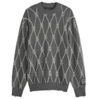 Ksubi Men's Diamond Dollar Knit Sweatshirt in Grey